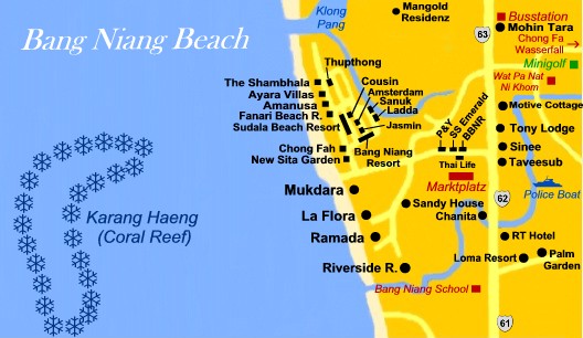 Map 2006 of Bang Niang Beach Khao Lak