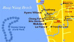 Karte mit allen Hotels vom Bang Niang Beach & Bang Niang Village