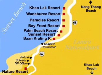 Khao Lak Sunset Beach - Khaolak Map